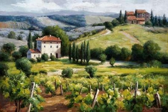 Vineyard Trail Canvas Art - Combe (12 x 18)