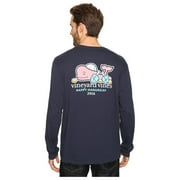 VINEYARD VINES Men's Long-Sleeve Hanukkah Whale 2016 Pocket T-Shirt Blue Blazer[XS]
