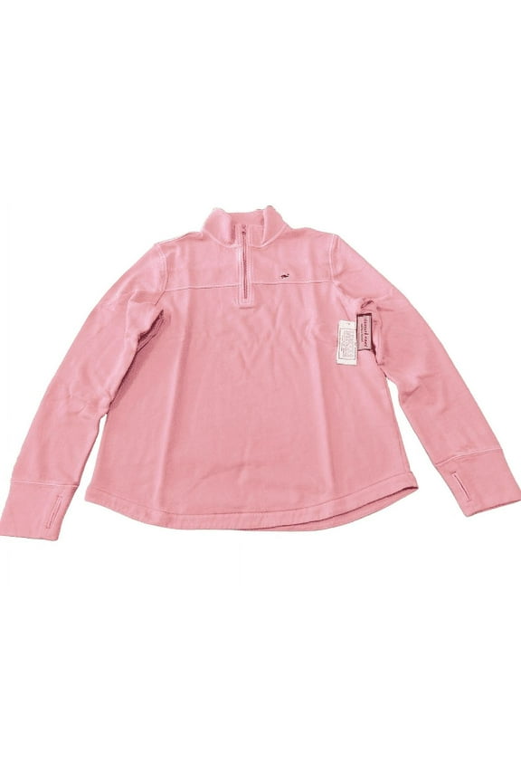 Men's Neon Pink Relaxed 1/4 Zip Sweatshirt, Large