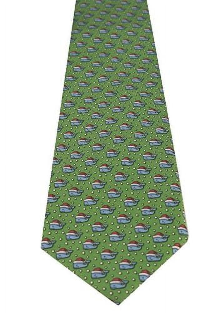 Vineyard Vines Men's Santa Whale  Silk Tie in Green $85.00