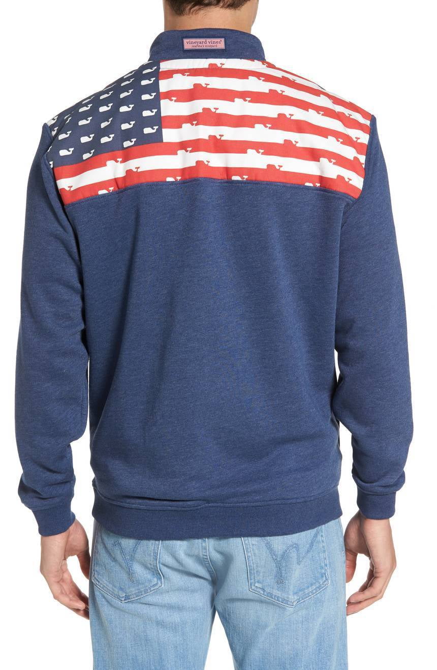 Vineyard Vines USA Flag Men s Shep Shirt in Deep Bay 125.00 XL X Large Walmart