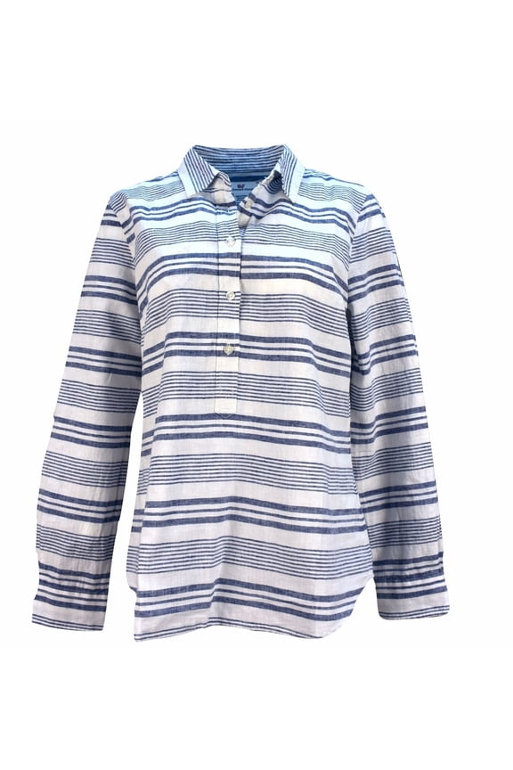 Women's Bungalow Beach Cover up Shirt Stripe Ocean Reef $125.00 (Size 4)