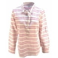 thumbnail image 1 of Vineyard Vines Women's Bungalow Beach Cover up Shirt Stripe Pink linen $125.00 Pink (size 10), 1 of 5