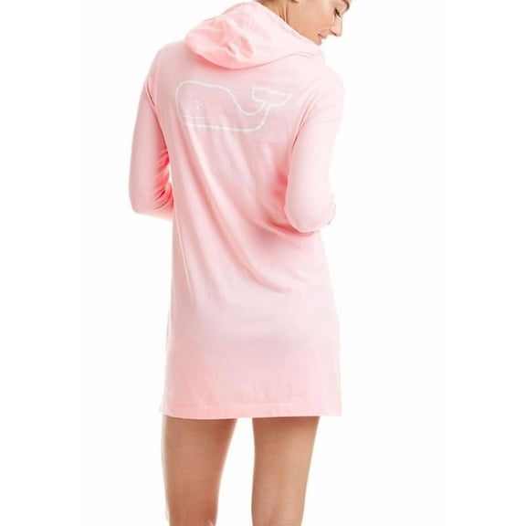 Vineyard Vines Women's Graphic Tee Whale Hoodie Beach Cover Up Long Sleeve Flamingo $74.00