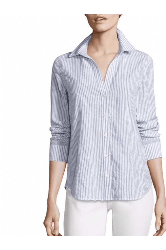 Women's Relaxed Mixed Stripe Button Down Shirt $118.00 Size 4