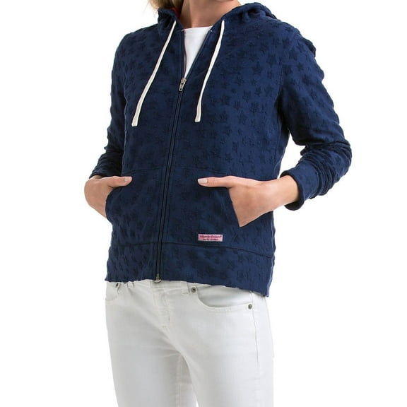 Vineyard Vines Women's Star Full Zip Hoodie in Deep Bay $98.00 (XXS) XX-Small