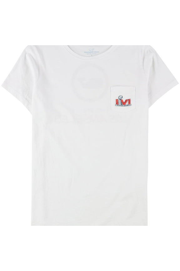 Womens SuperBowl LVI Graphic T-Shirt, White, Large