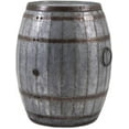 Vineyard Wine Barrel Storage Table Vintage Inspired Iron Barrel
