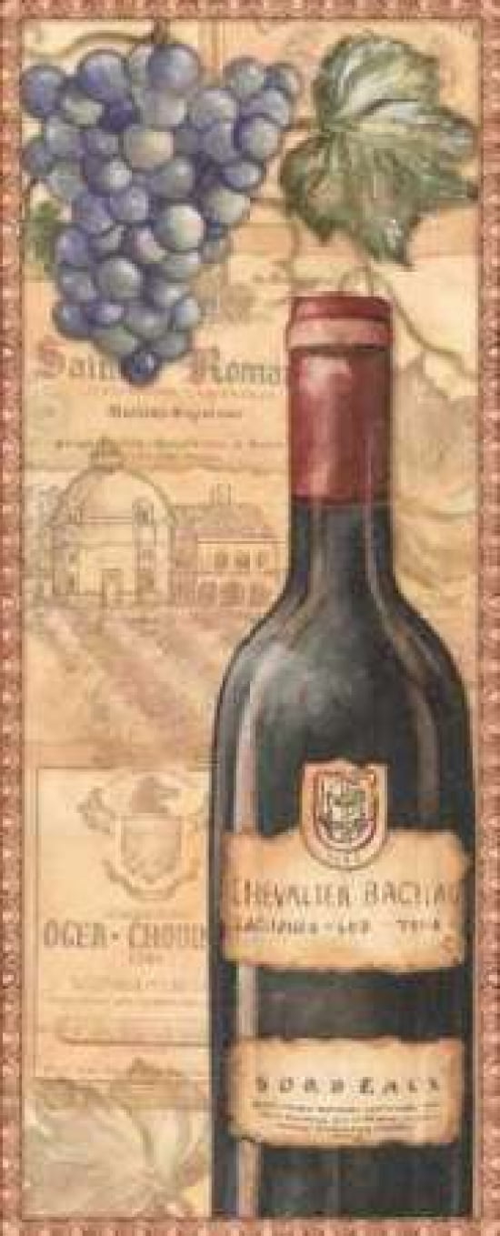 Vineyards - Red Canvas Art - Charlene Audrey (10 x 20)