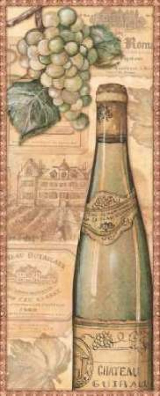 Vineyards - White Canvas Art - Charlene Audrey (24 x 48)