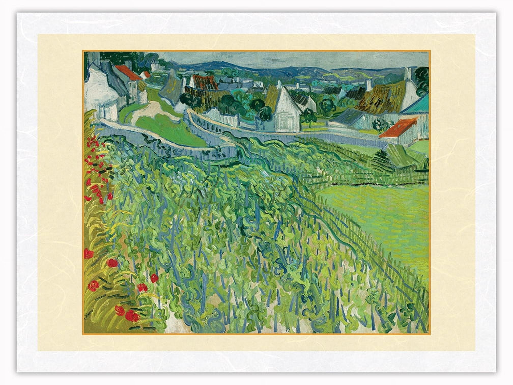 Vineyards at Auvers France - From an Original Color Painting by Vincent ...