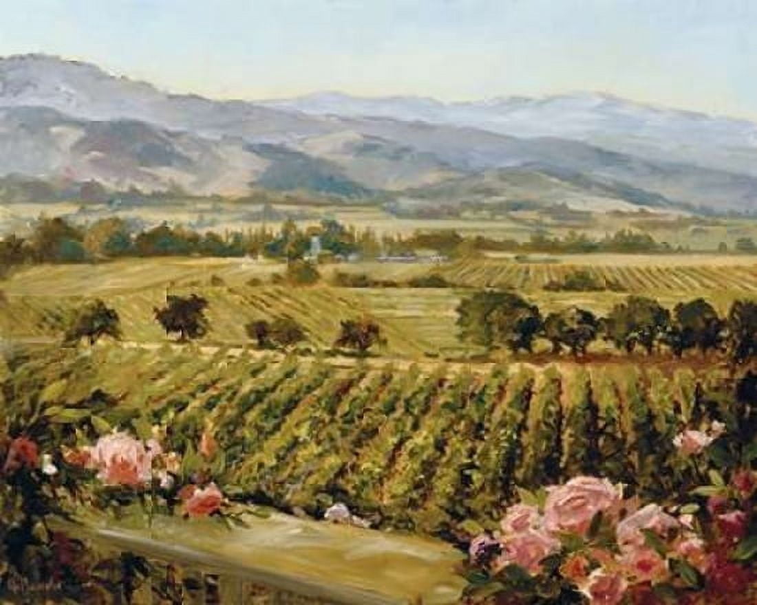Vineyards to Vaca Mountains Canvas Art - Ellie Freudenstein (24 x 30)
