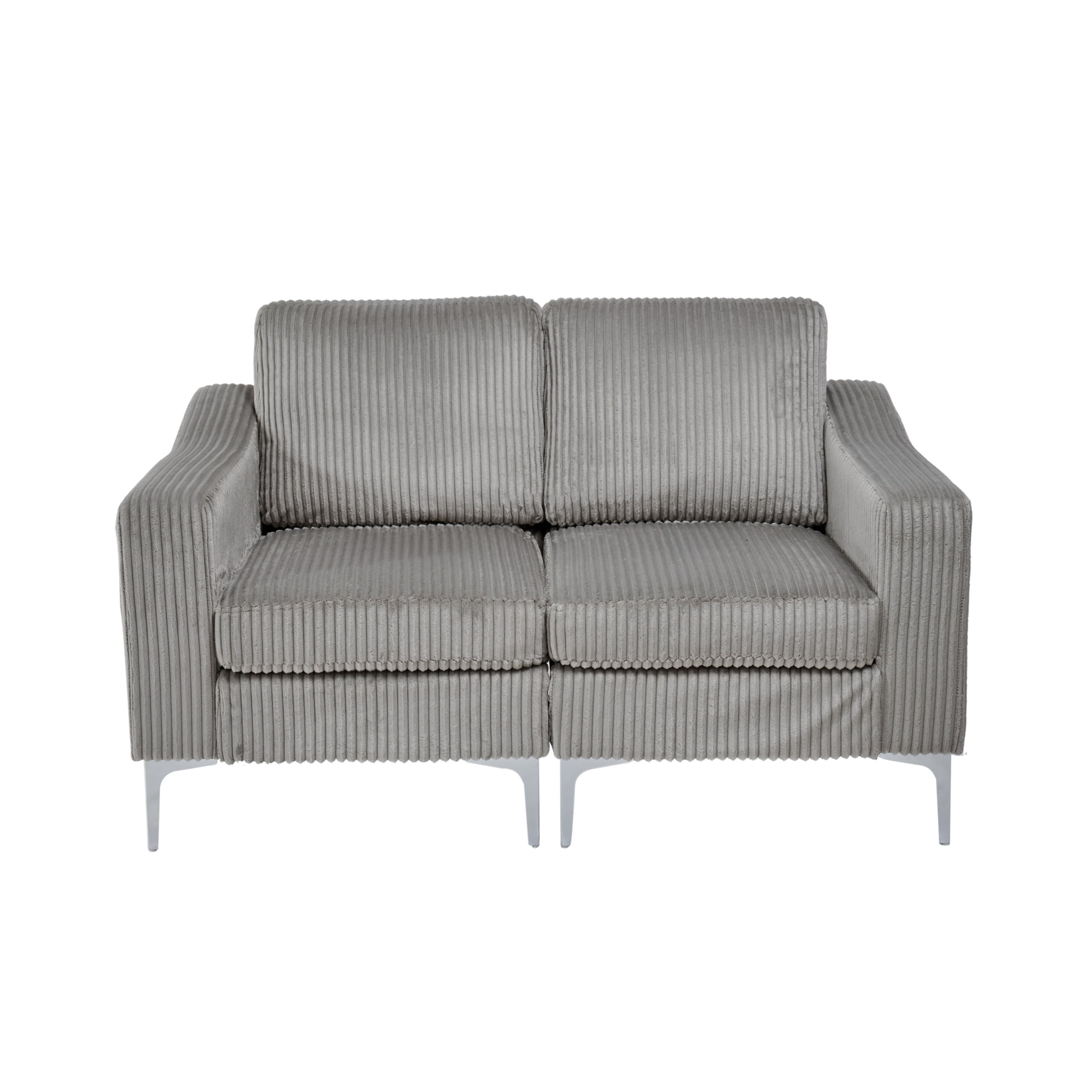 Vinform Loveseat Sofa 2-Seat for Small Space, Corduroy, Dark Gray