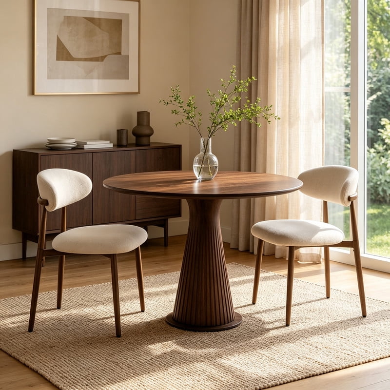 Vinform Upholstered Dining Chairs Set of 2, Fabric Metal Chair for Dining Room, Beige