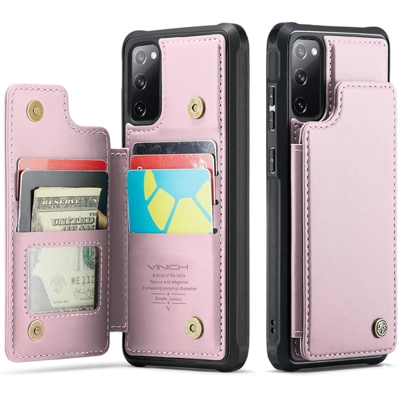 Vinich for Samsung Galaxy S20 FE Case with Card Holder, for Samsung S20 FE Wallet Case for Women Men with RFID Blocking, Durable Kickstand Shockproof Phone Case for Galaxy S20 FE 5G
