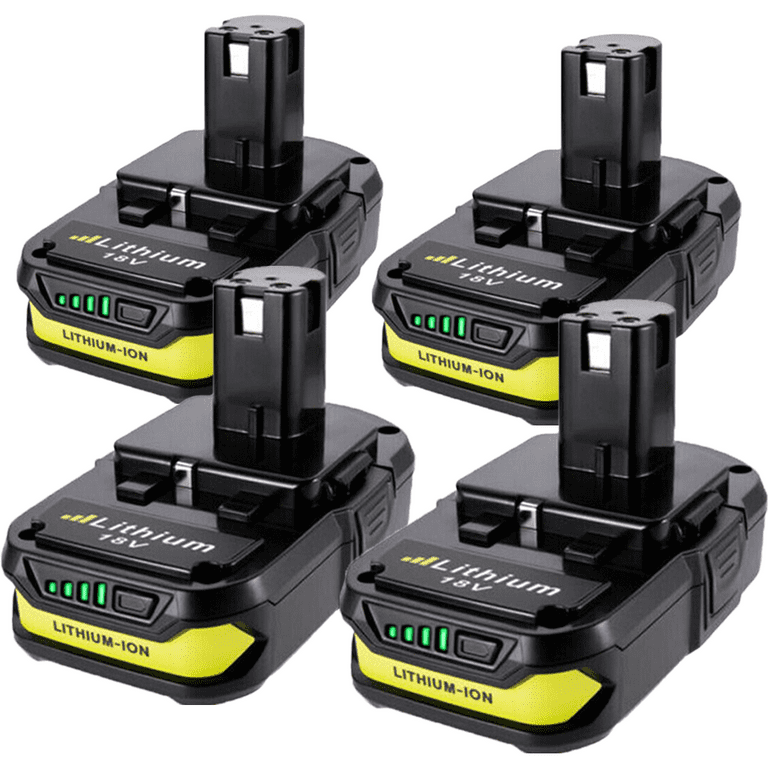 4pack 3.6Ah 18 Volt P102 Lithium Ion Battery For Ryobi 18V One Plus P108 P107 P103