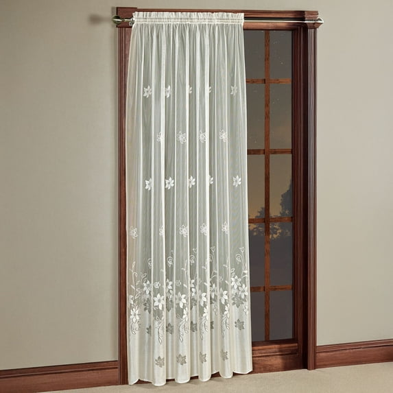 Vining Floral Marisol Semi Sheer Ombre Window Curtain Panel 55 x 84 Inches