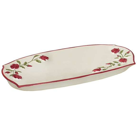 Vining Rose Vanity Tray Pearl Pearl