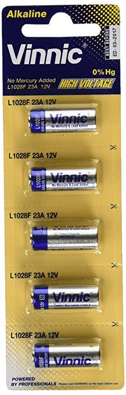  Kitstar Vinnic A23/23A 12V Alkaline Battery No Mercury & Lead &  Cadmium Added Proof Environment Protection Positive+ Power,5 Count (Pack of  1) : Health & Household