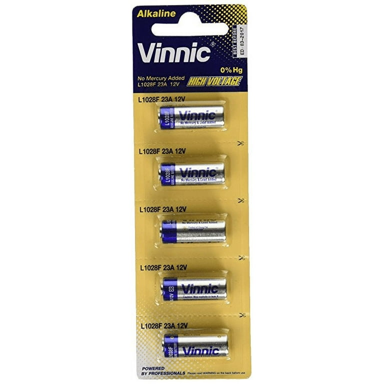 Vinnic 5pk L1028 12V Batteries MN21, A23, LRVO8