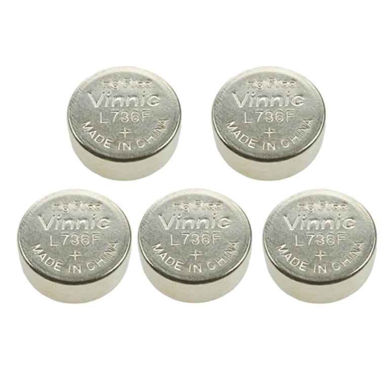 Vinnic L736 / LR41 Micro Alkaline Coin Cell Battery (Qty of 5 Loose) 1.55v  190mah 