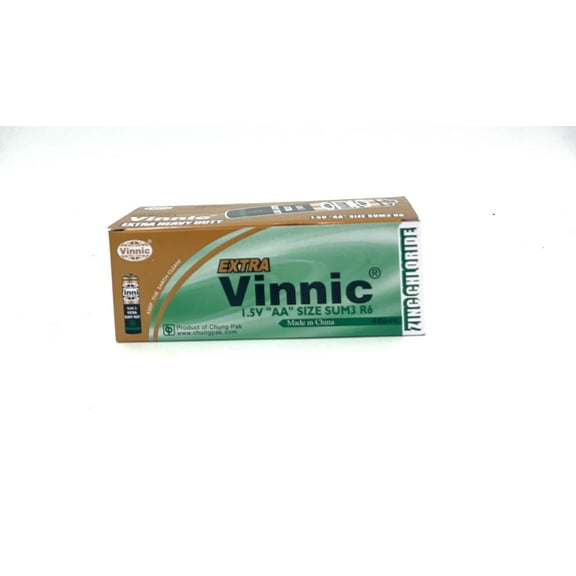 Vinnic Extra Heavy Duty AA Batteries- 40 Pcs. Box