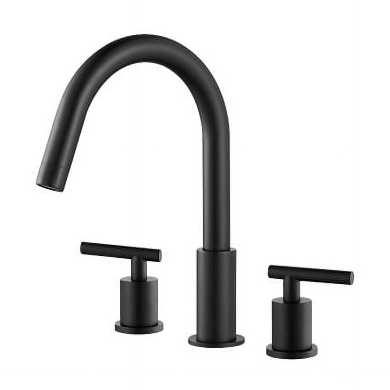 Vinnova 114123-BAF-MB Lodosa Widespread Matte Black Bathroom Basin Sink Faucet