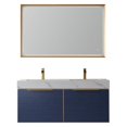 thumbnail image 1 of Vinnova Alicante 48" Double Floating Vanity White Top Classic Blue w/ Mirror, 1 of 10