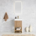 thumbnail image 1 of Vinnova Alistair 18" White Stone Top Single Vanity in Oak without Mirror, 1 of 15