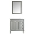 thumbnail image 1 of Vinnova Catania 36" Single Vanity in Gray with Carrara White Marble Countertop and Mirror, 1 of 7