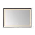 thumbnail image 1 of Vinnova Teruel 48" Rectangle Black Framed LED Wall Mount Bathroom Vanity Mirror, 1 of 8