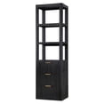 thumbnail image 1 of Vinnova Design Black Storage Cabinet with 3 Drawers 3 Shelves for Bathroom and Living Room, 1 of 14