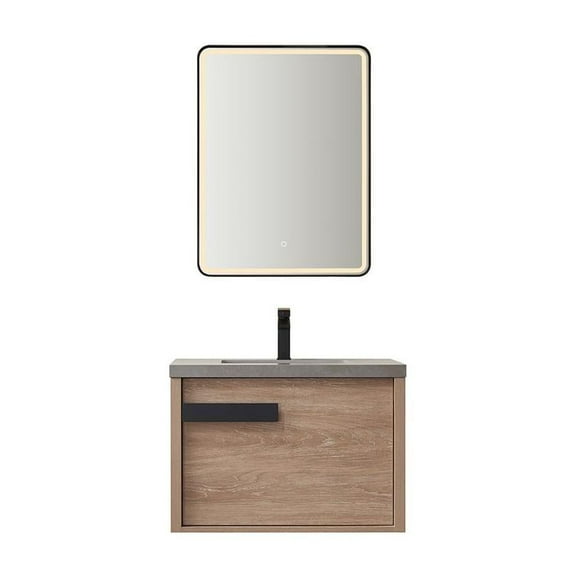Miseno Mv703230 Carcastillo 30" Wall Mounted Single Basin Vanity Set - North American Oak