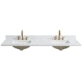 thumbnail image 1 of Jaen 73"W x 22"D Composite Stone Vanity Top in Grain White with Ceramic Sink, 1 of 10
