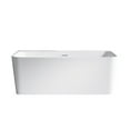 thumbnail image 1 of Vinnova Dashiel 59" x 31.5" Freestanding Soaking Bathtub in White, 1 of 4