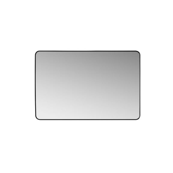 Vinnova Design Mutriku 48 in. W x 32 in. H Rectangle Metal Wall Mirror in Brushed Black