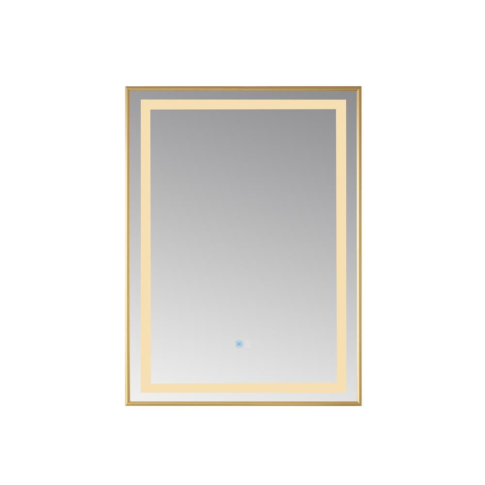 24" Gold Aluminum LED Wall Mount Bathroom Vanity Mirror