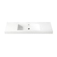 thumbnail image 1 of Vinnova Ablitas Composite Granite Stone Vessel Bathroom Vanity Sink 59.8"x19.7"SingleSink - White, 1 of 5
