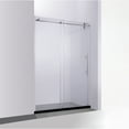 thumbnail image 1 of Vinnova Massa 48" W x 76" H Single Sliding Frameless Shower Door in Brushed Nickel, 1 of 19