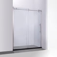 thumbnail image 1 of Vinnova Massa 60" W x 76" H Single Sliding Frameless Shower Door in Chrome, 1 of 15