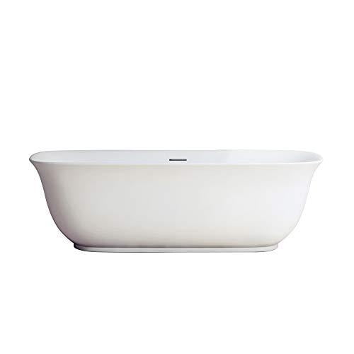 Vinnova Orion 59" x 31.5" Acrylic Bathtub in White