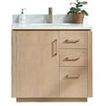 thumbnail image 1 of Vinnova San 36" Single Sink Wood Bath Vanity with Grain Stone in Ash/White, 1 of 7