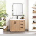 thumbnail image 1 of Vinnova San 42" Single Sink Wood Bath Vanity with Grain Stone in Brown/White, 1 of 16