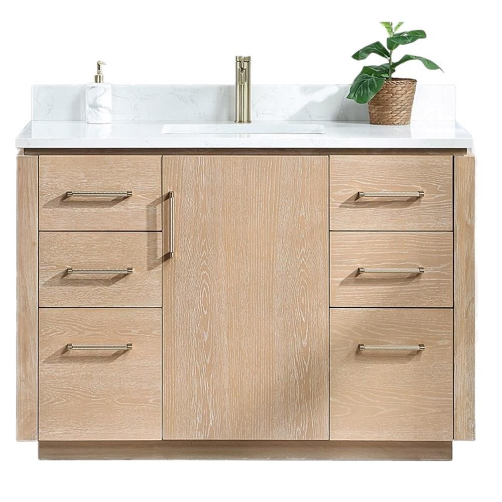 San 48'' Washed Ash Gray Single Bathroom Vanity