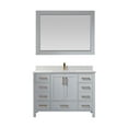 thumbnail image 1 of Vinnova Shannon 60" Single Vanity in Gray Composite Carrara White Stone Countertop, 1 of 7