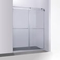 thumbnail image 1 of Vinnova Spezia 60" W x 76" H Rectangle Double Sliding Frameless Shower Door in Polished Chrome, 1 of 15