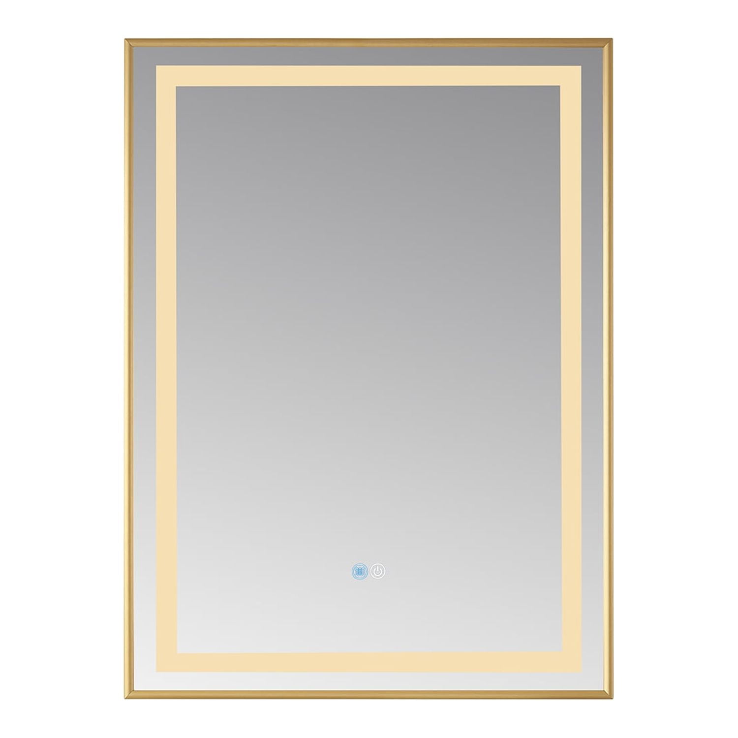 24" Gold Aluminum LED Wall Mount Bathroom Vanity Mirror