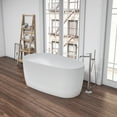 thumbnail image 1 of Vinnova Viana 67" x 31.5" Oval Acrylic Freestanding Soaking Bathtub in Matte White, 1 of 6