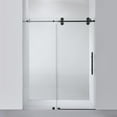 thumbnail image 1 of Vinnova Design Villena 60" W x 78" H Single Sliding Frameless Shower Door in Matte Black, 1 of 14