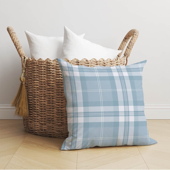 Vinny Tartan Blue Throw Pillow